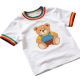 Denim Bear Rainbow Trim Tee
