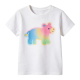 Gradient Rainbow Bear White Tee
