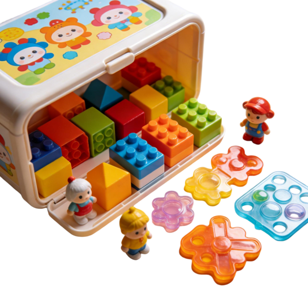 Portable Building Block Set with Mini Figures