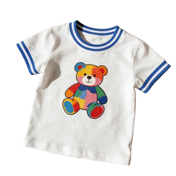 Patchwork Rainbow Bear Tee